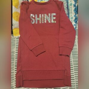 Girls dark pink sweater dress xs 4/5